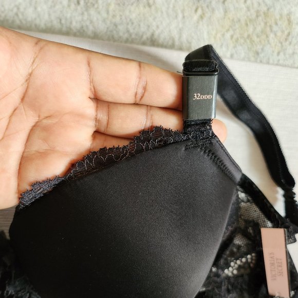 New Victoria's Secret Dream Angels Lined Demi Bra Floral Lace Size 32DDD (32F) - Picture 5 of 11